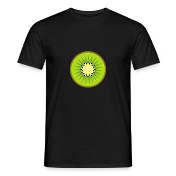 kiwi - Männer T-Shirt - Schwarz - Vorne - AI Model Male 178 light (178cm)