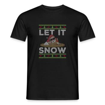 Cocaïne Santa Let It Snow Noël laid Out - T-shirt homme - noir - Devant - AI Model Male 178 light (178cm)