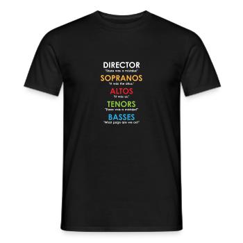 Funny Choir Director Gifts Orchestra Soprano Alto - Men's T-Shirt - black - Front - AI Model Male 178 light (178cm)