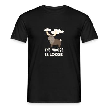 moose for people who like moose - Men's T-Shirt - black - Front - AI Model Male 178 light (178cm)