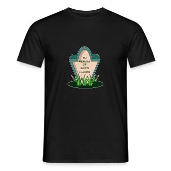 When I Cared Funny and Sarcastic Gift - Men's T-Shirt - black - Front - AI Model Male 178 light (178cm)