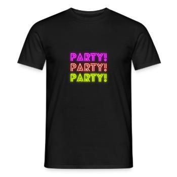PARTY! PARTY! PARTY! - Men's T-Shirt - black - Front - AI Model Male 178 light (178cm)