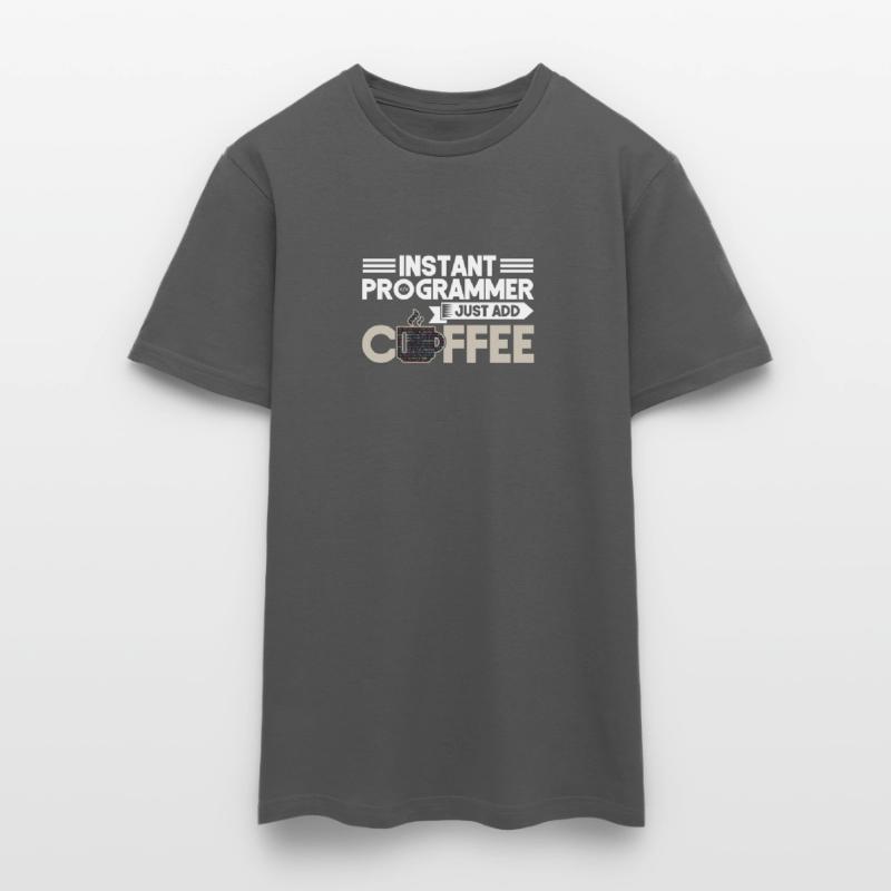 Instant Programmer Add Coffee Programmer Coding Men's T-Shirt
