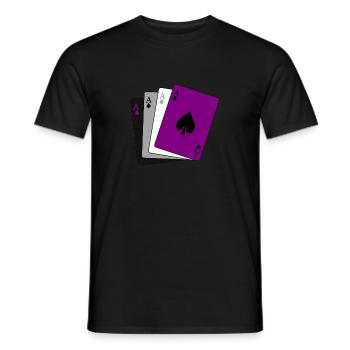 Asexualität LGBTQIA Asexuelle Karten Ich habe ein Ass - Männer T-Shirt - Schwarz - Vorne - AI Model Male 178 light (178cm)