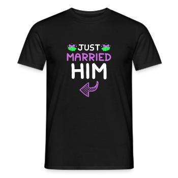 Mariage juste marié avec lui - T-shirt homme - noir - Devant - AI Model Male 178 light (178cm)