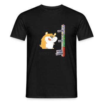 Gib mir Süßigkeiten, sonst... Witziger Hamster - Männer T-Shirt - Schwarz - Vorne - AI Model Male 178 light (178cm)