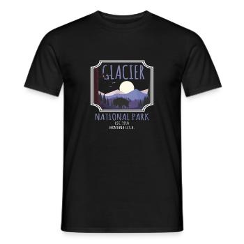 Glacier National Park Montana American Buffalo - Männer T-Shirt - Schwarz - Vorne - AI Model Male 178 light (178cm)