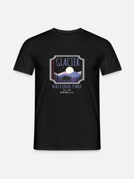 Glacier National Park Montana American Buffalo - Männer T-Shirt - Schwarz