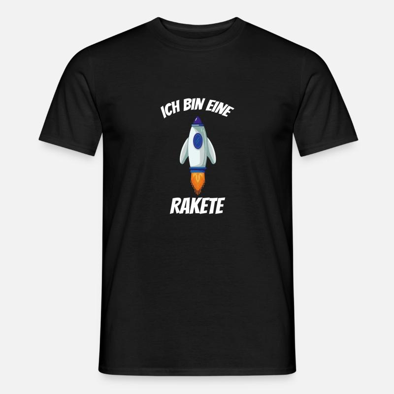 Ich bin eine Rakete - Männer T-Shirt - Schwarz