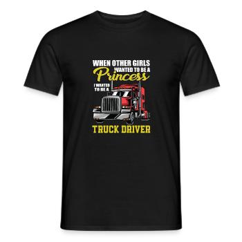 LKW Prinzessin - Männer T-Shirt - Schwarz - Vorne - AI Model Male 178 light (178cm)
