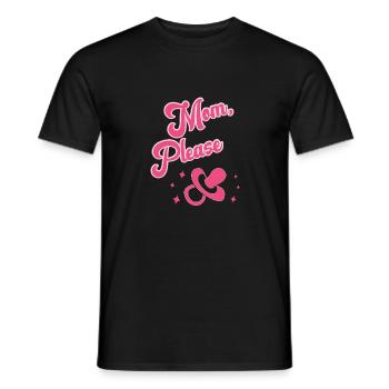 pacifier mom - Men's T-Shirt - black - Front - AI Model Male 178 light (178cm)
