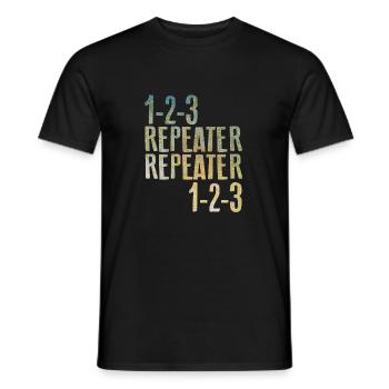 Repeater - Fugazi Lyrics - Men's T-Shirt - black - Front - AI Model Male 178 light (178cm)