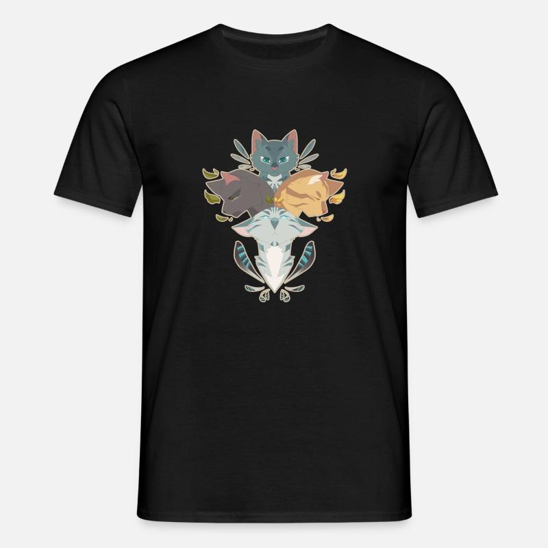 Jayfeather Häherfeder Kat Grå Warrior Katte - T-shirt til herrer - sort