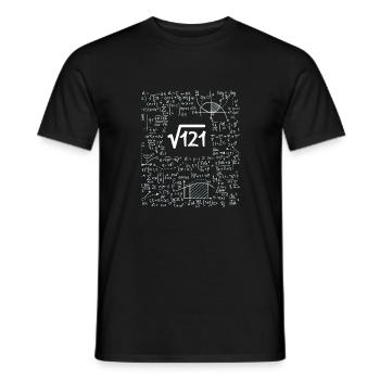 Enfants Racine Carrée De 121 Cadeau D'anniversaire 11 Ans - T-shirt homme - noir - Devant - AI Model Male 178 light (178cm)
