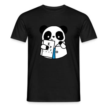 Ophthalmologist Optical Panda - Men's T-Shirt - black - Front - AI Model Male 178 light (178cm)