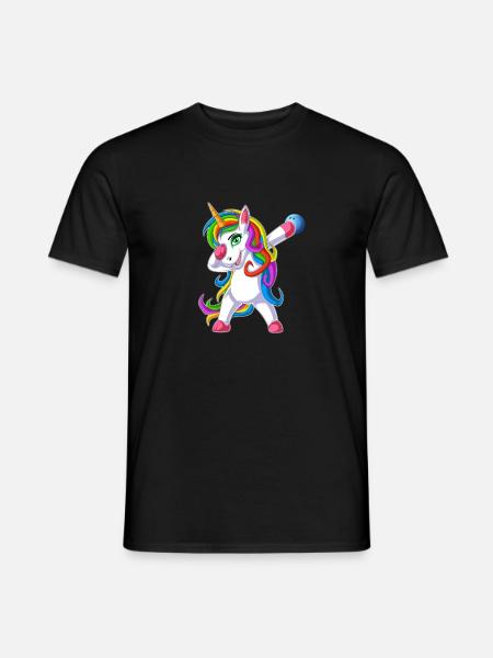 unicorn bowling - Men's T-Shirt - black