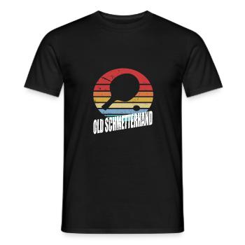 Ping-à-table Old papillon cadeau drôle - T-shirt homme - noir - Devant - AI Model Male 178 light (178cm)