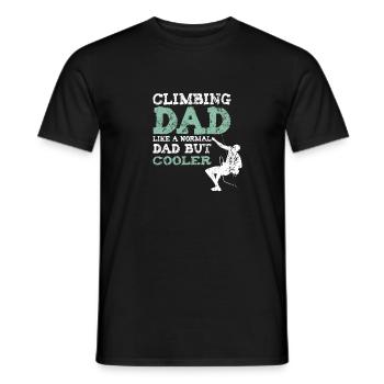 Climbing dad grimpeur de roche papa alpiniste père - T-shirt homme - noir - Devant - AI Model Male 178 light (178cm)