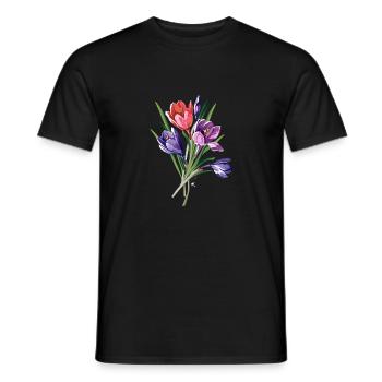 Crocus de l’image - T-shirt homme - noir - Devant - AI Model Male 178 light (178cm)