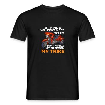 TRIKE MOTORCYCLE : My Trike - T-shirt homme - noir - Devant - AI Model Male 178 light (178cm)