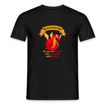 Funny saying for dragon lovers - Men's T-Shirt - black - Front - AI Model Male 178 light (178cm)