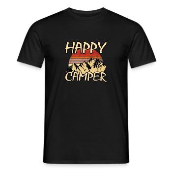 campeur heureux - T-shirt homme - noir - Devant - AI Model Male 178 light (178cm)