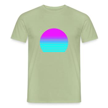 Sunset - Männer T-Shirt - Sage - Vorne - AI Model Male 178 light (178cm)