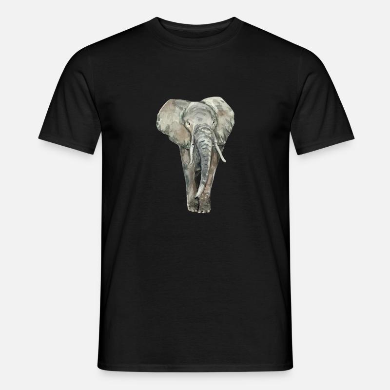 Elefant - Männer T-Shirt - Schwarz