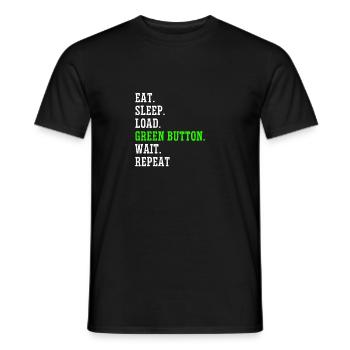 CNC Opérateur Machiniste Funny Green Button - T-shirt homme - noir - Devant - AI Model Male 178 light (178cm)