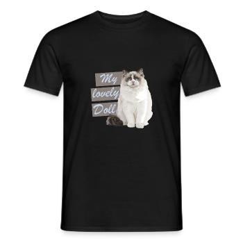 M lovely doll - Männer T-Shirt - Schwarz - Vorne - AI Model Male 178 light (178cm)