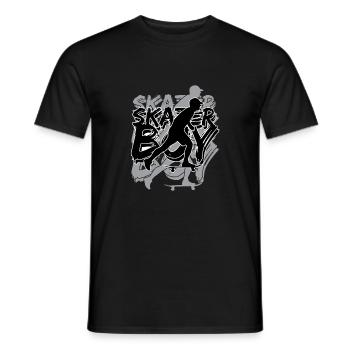 Skater Mann Skateboard Strand - Männer T-Shirt - Schwarz - Vorne - AI Model Male 178 light (178cm)