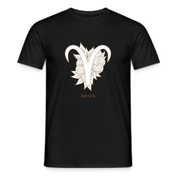 Aries Widder Sternzeichen Astrology - Männer T-Shirt - Schwarz - Vorne - AI Model Male 178 light (178cm)