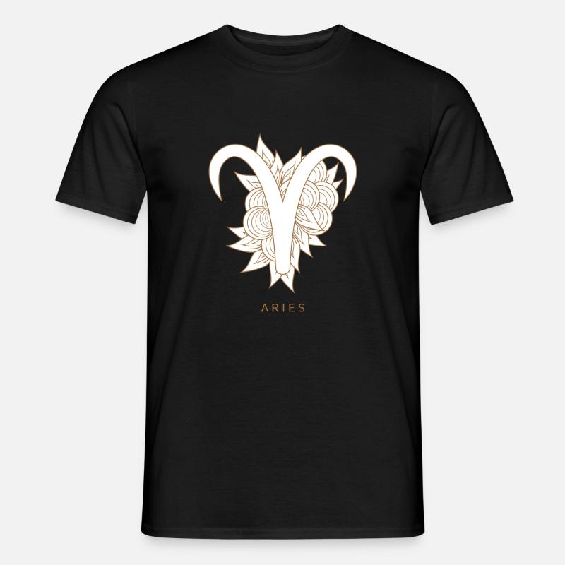 Aries Widder Sternzeichen Astrology - Männer T-Shirt - Schwarz