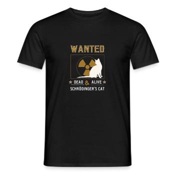 Schrödingers Cat - Men's T-Shirt - black - Front - AI Model Male 178 light (178cm)