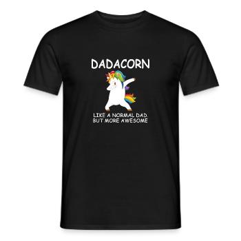 dadacorn dad unicorn dabbing - Men's T-Shirt - black - Front - AI Model Male 178 light (178cm)