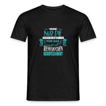 Seepferdchen noch nicht bestanden - Männer T-Shirt - Schwarz - Vorne - AI Model Male 178 light (178cm)