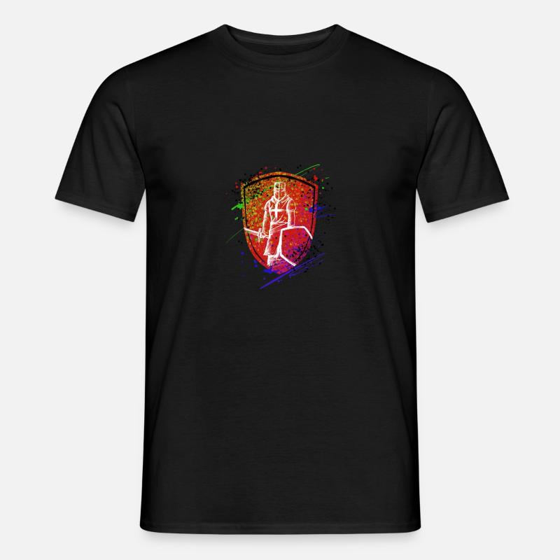 Schild Ritter Templer Krieger - Männer T-Shirt - Schwarz