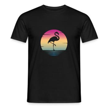 Flamingo - T-shirt homme - noir - Devant - AI Model Male 178 light (178cm)