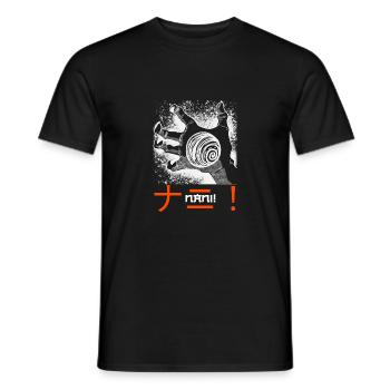 Nani! What? Funny Japanese Anime Geschenk - Männer T-Shirt - Schwarz - Vorne - AI Model Male 178 light (178cm)