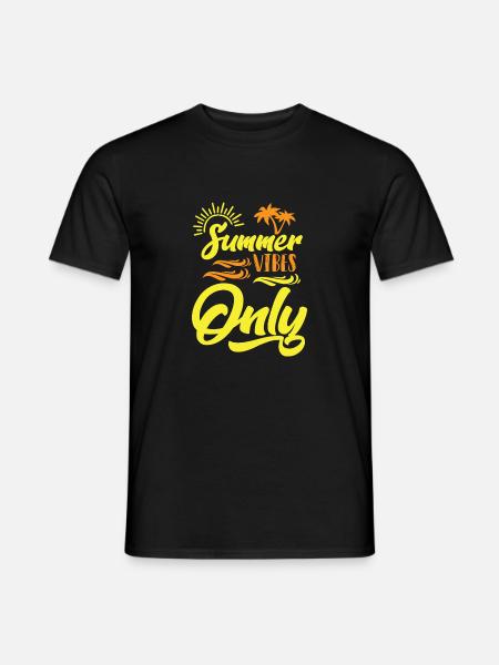 SUMMER - Männer T-Shirt - Schwarz