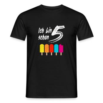 Ich bin schon 5 Geburtstagsgeschenk - Männer T-Shirt - Schwarz - Vorne - AI Model Male 178 light (178cm)