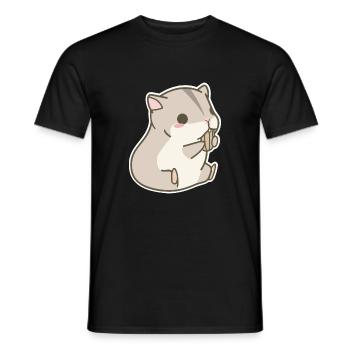 Hamster - Männer T-Shirt - Schwarz - Vorne - AI Model Male 178 light (178cm)
