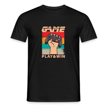 Game Play - Männer T-Shirt - Schwarz - Vorne - AI Model Male 178 light (178cm)