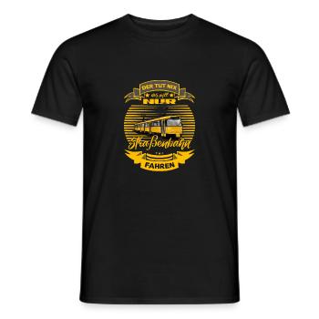 Straßenbahn Strassenbahn Tram Straßenbahnfahrer - Männer T-Shirt - Schwarz - Vorne - AI Model Male 178 light (178cm)
