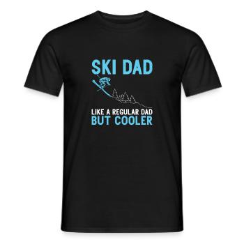 Ski Dad Skier Father's Day Gift Skiing Dad - Men's T-Shirt - black - Front - AI Model Male 178 light (178cm)