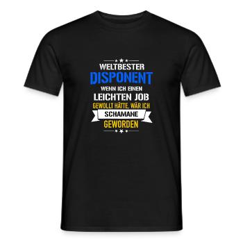 Lustiger Spruch Weltbester Disponent Schamane - Männer T-Shirt - Schwarz - Vorne - AI Model Male 178 light (178cm)