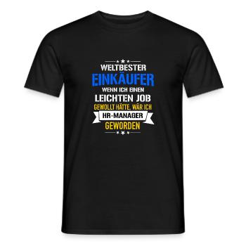 Lustiger Spruch Weltbester Einkäufer HR-Manager - Männer T-Shirt - Schwarz - Vorne - AI Model Male 178 light (178cm)