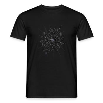 Spider web, spider, Halloween - Men's T-Shirt - black - Front - AI Model Male 178 light (178cm)