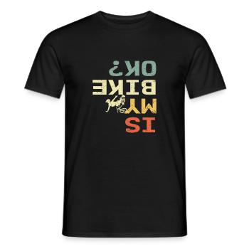 Is My Bike Ok Retro Lustiger Biker - Männer T-Shirt - Schwarz - Vorne - AI Model Male 178 light (178cm)
