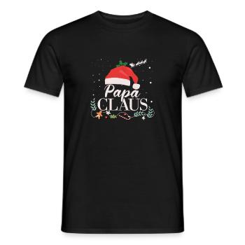 Papa Claus Weihnachten Familie Weihnachtsmann - Männer T-Shirt - Schwarz - Vorne - AI Model Male 178 light (178cm)